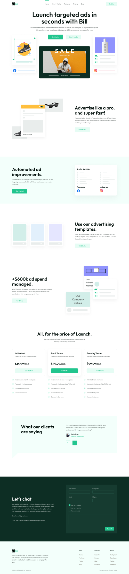 UIHut - Ad Tool Landing Page - Bill - 19362