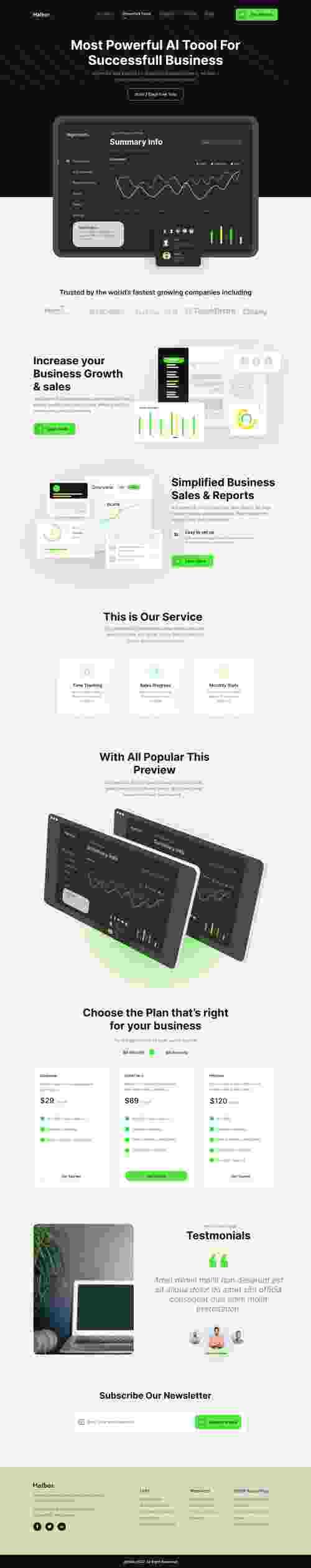 UIHut - Business Tool Website Design-Halbor - 19364