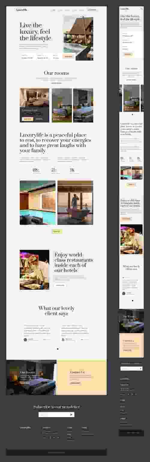 UIHut - LuxuryLife Hotel Booking Website Template - 19373