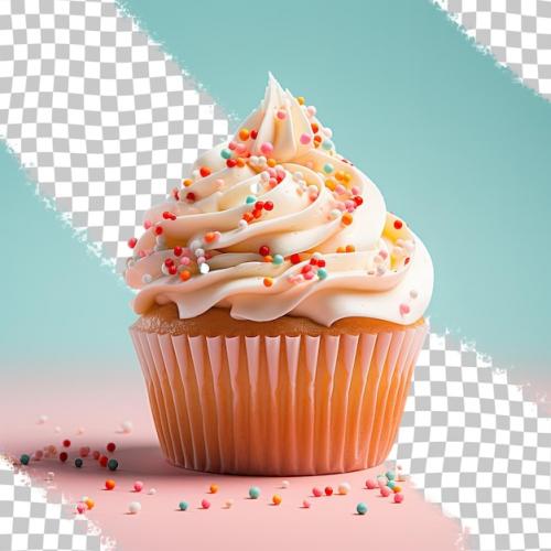 Cupcake Square On Transparent Background