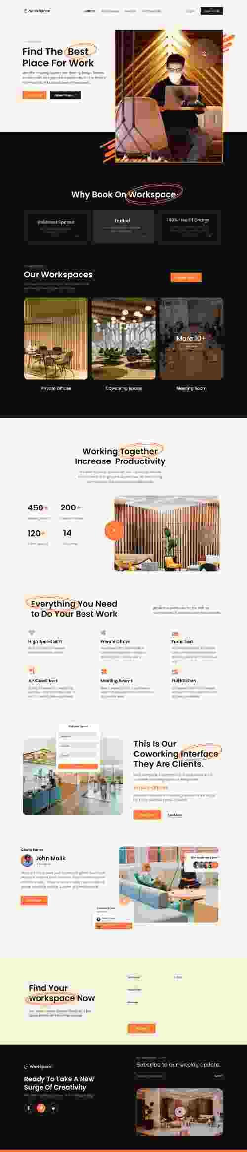 UIHut - Coworking Landing Page Design- Workspace - 19377