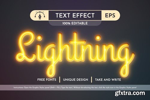 Firefly - Editable Text Effect, Font Style 54X9B4U