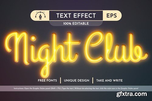 Firefly - Editable Text Effect, Font Style 54X9B4U