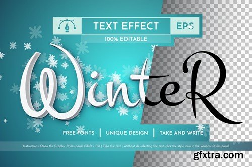 Winter - Editable Text Effect, Font Style TBG4HQR