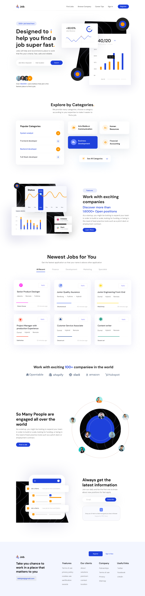 UIHut - Find Job Website Design  - 19387