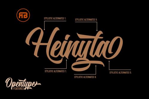 Deeezy - Heinyta - Modern Script Font