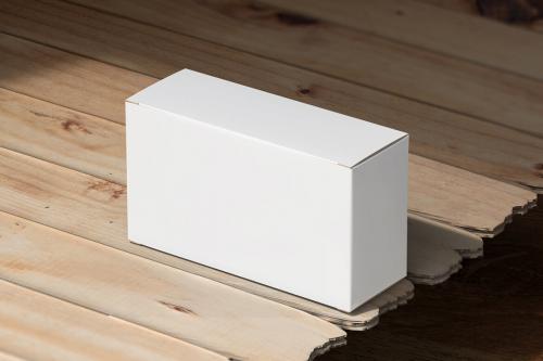 Deeezy - Paper Box Mockup Under Daylight Eco Branding and Packaging