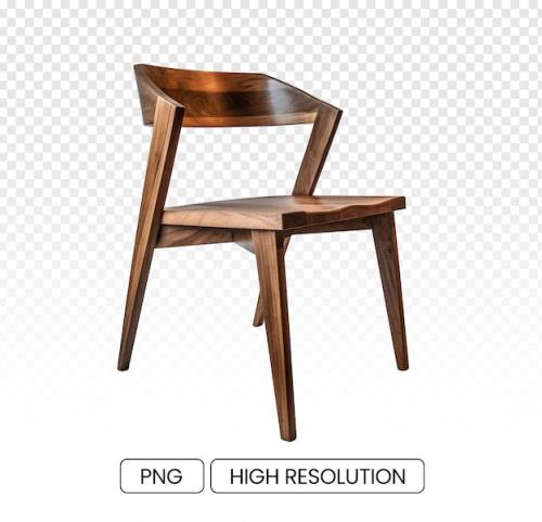 Wooden Chair With Sleek Design