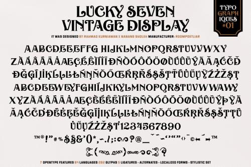 Deeezy - Lucky Seven Vintage Font