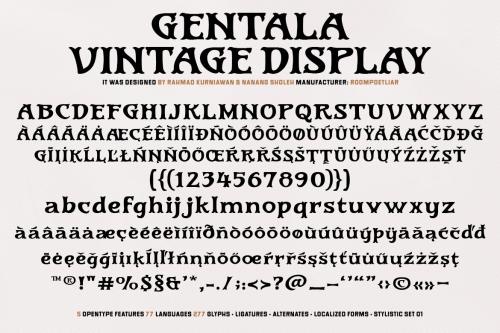 Deeezy - Gentala Vintage Display Font