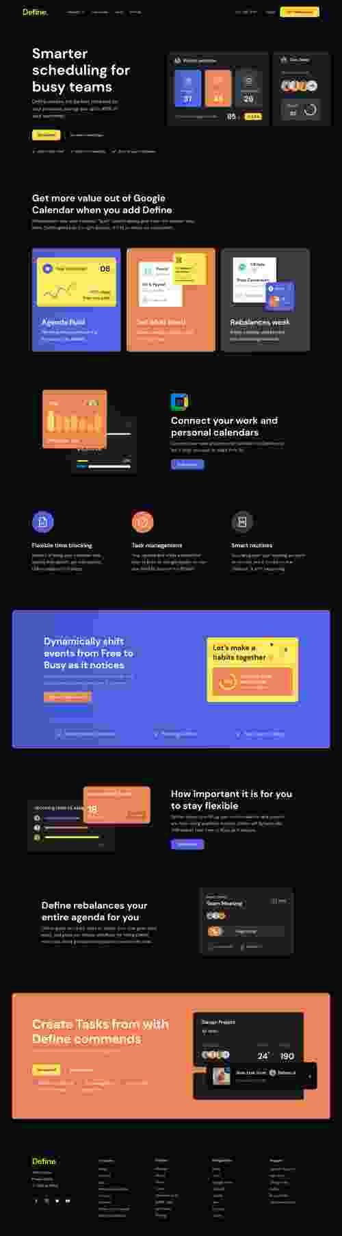 UIHut - Task Management Website Template Define - 20678