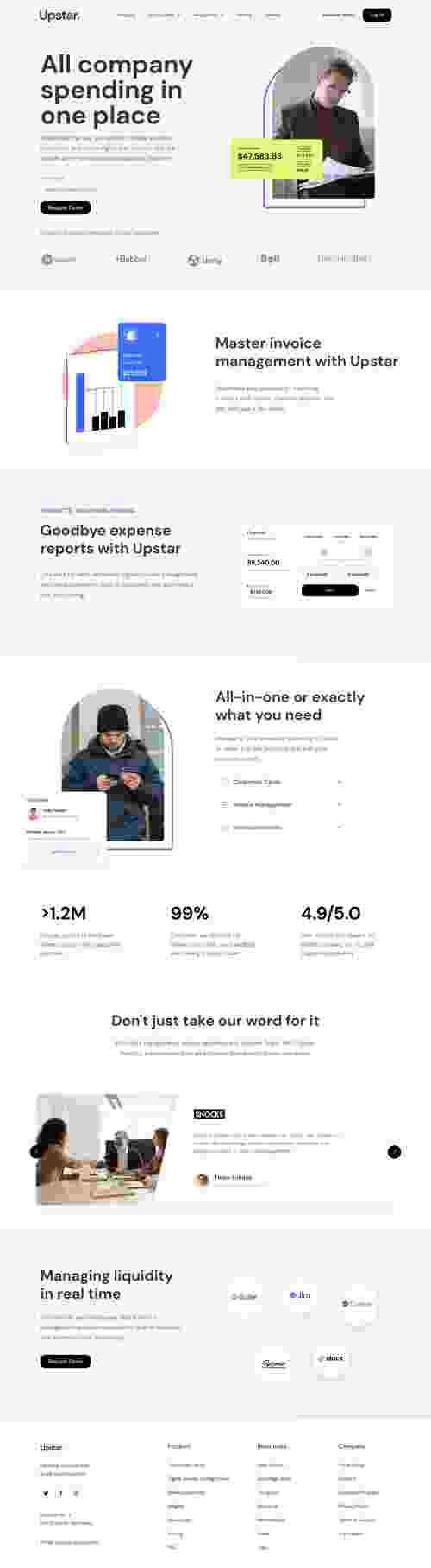 UIHut - Invoice Website Template Upstar - 20680