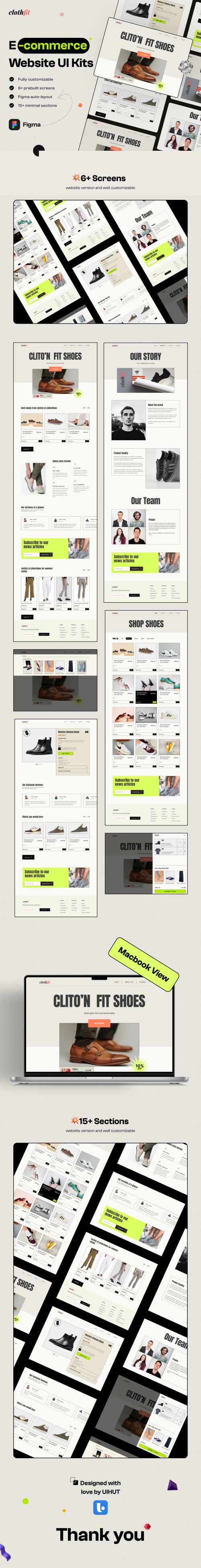 UIHut - E-commerce website template UI kit - 21646