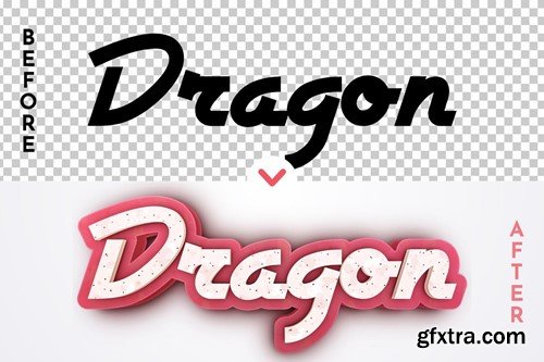 Dragon Fruit - Editable Text Effect, Font Style 9BH6ZNC