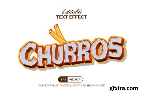 Churros Text Effect 3D Wave Style NWMRCQJ