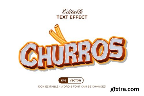 Churros Text Effect 3D Wave Style NWMRCQJ