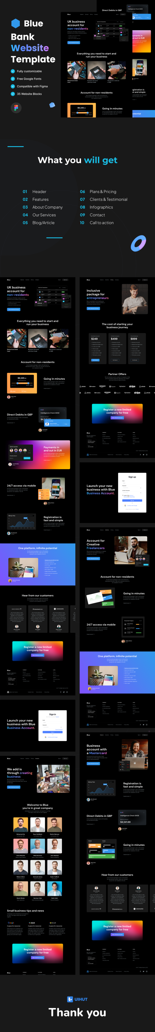 UIHut - Bank Website Template - 21706