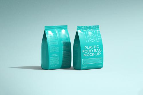 Deeezy - Matte Plastic Food Packaging Bag Mockup Under Daylight