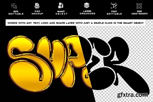 Super Golden Text Effect Photoshop PSD DWG3Q86