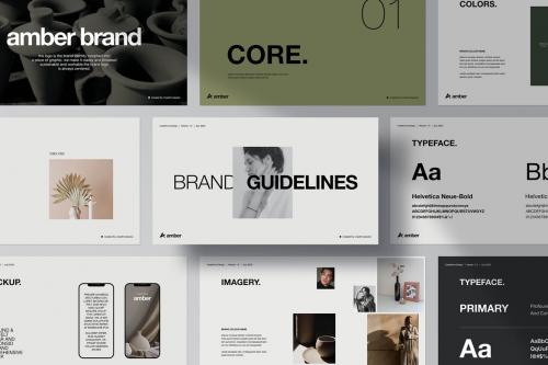AMBER | Brand Guidelines PowerPoint Template