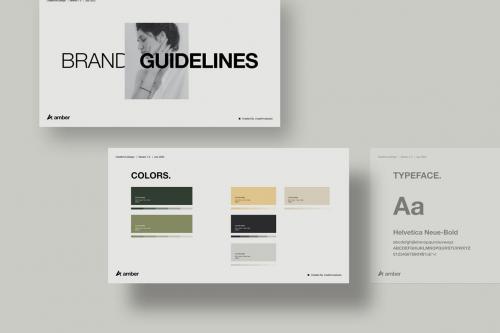 AMBER | Brand Guidelines PowerPoint Template