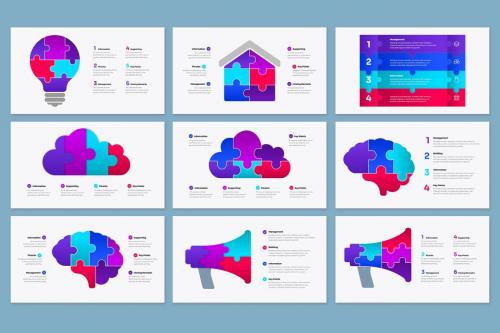 Bentuk Puzzle Powerpoint