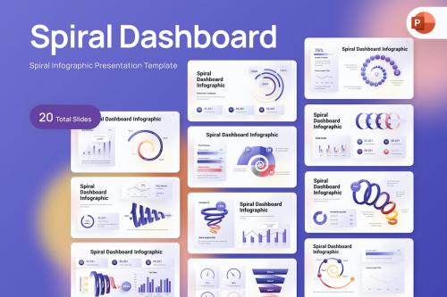 Spiral Dashboard Infographic PowerPoint Template