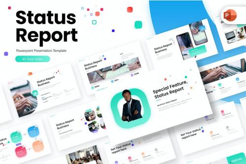Status Report Business PowerPoint Template