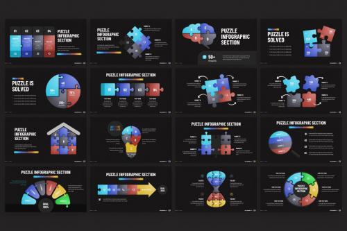 Puzzle Infographic PowerPoint Template