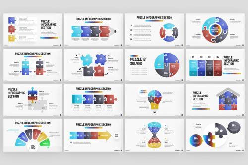 Puzzle Infographic PowerPoint Template