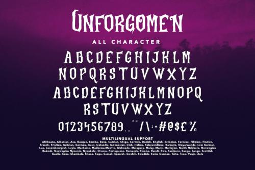 Deeezy - Unforgomen Blackletter Display Font