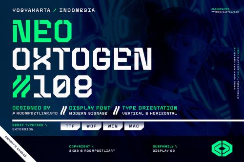 Deeezy - Neo-Oxtogen 108 Display Font