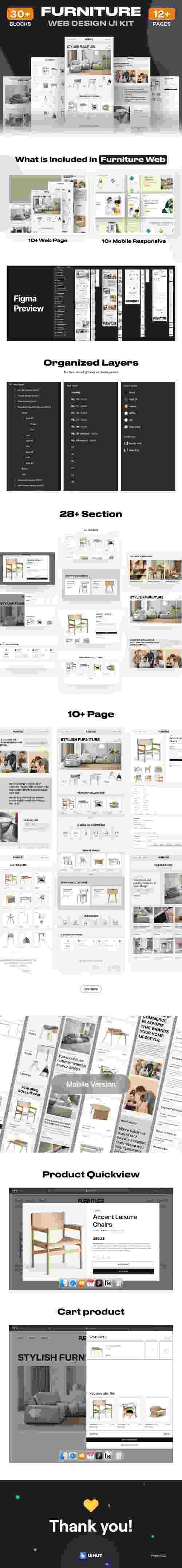 UIHut - Furniture eCommerce Web UI Template - 24391