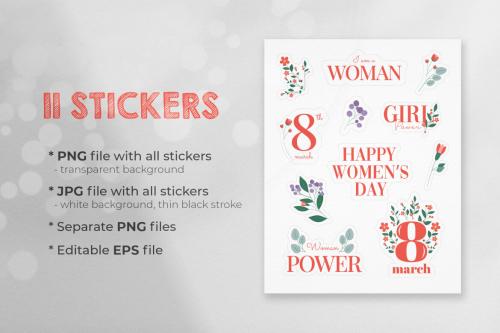 Deeezy - Women's Day 11 Printable Stickers