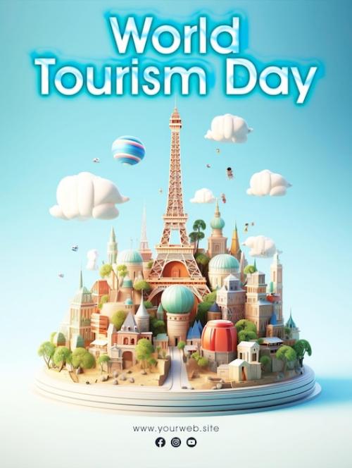 World Tourism Day Greeting Social Media Poster Design