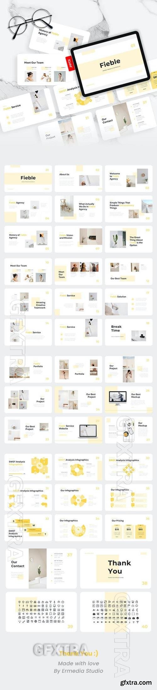 Fieble - Minimal PowerPoint Template 49612523