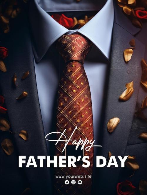 Happy Father's Day Social Media Post Poster Design