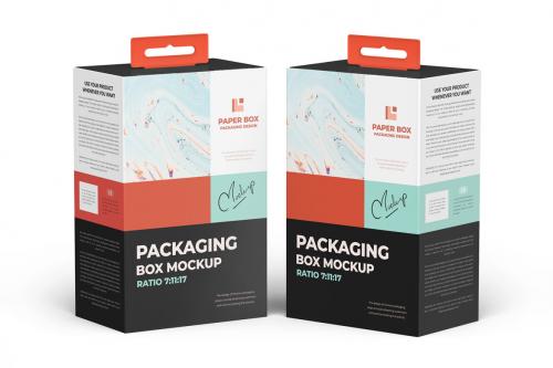 Deeezy - Hanging Cardboard Electronic Wearable Device Packaging Box Mockup