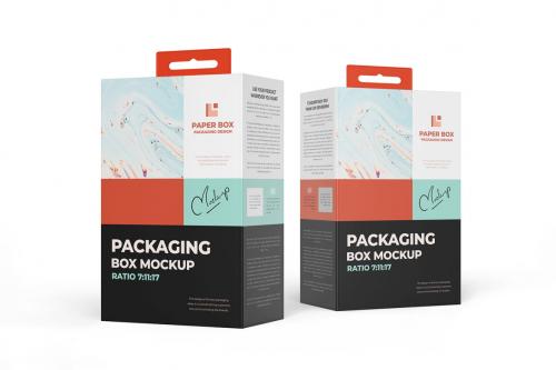 Deeezy - Hanging Cardboard Electronic Wearable Device Packaging Box Mockup