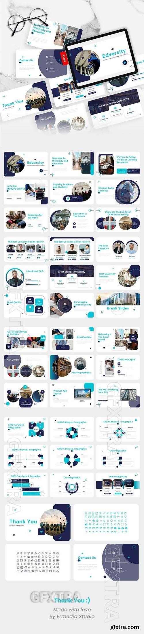 Edversity - Education University PowerPoint Template 49571847