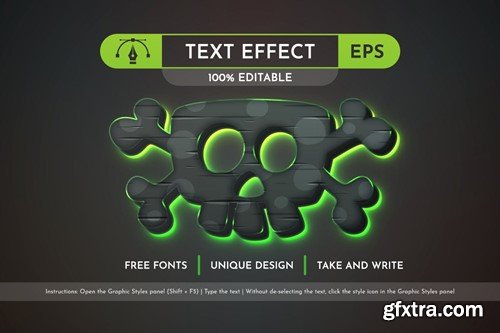 Zombie - Editable Text Effect, Font Style XBUUWRE