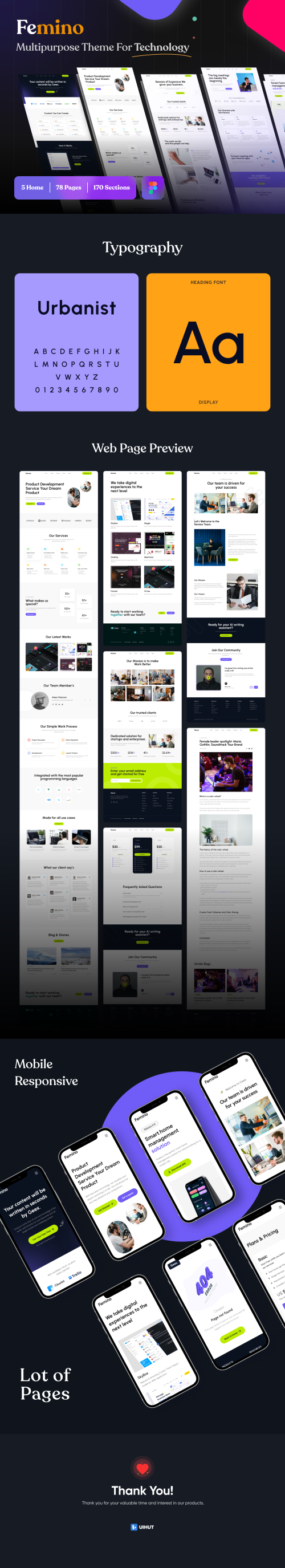 UIHut - Multipurpose Theme For Technology - 25315