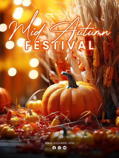 Mid Autumn Festival Social Media Post Poster Design