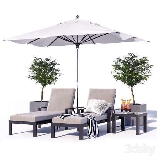 Indio Metal Outdoor Furniture Set 1