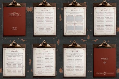 Vintage Bodegon Food Menu Stationery