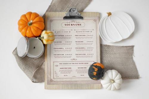 Vintage Bodegon Food Menu Stationery