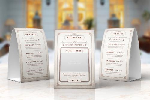 Vintage Bodegon Food Menu Stationery