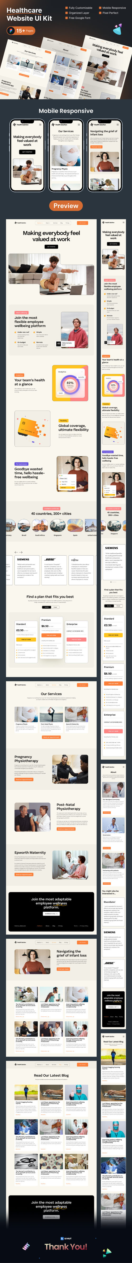 UIHut - Healthcare Website UI Kit - 25412