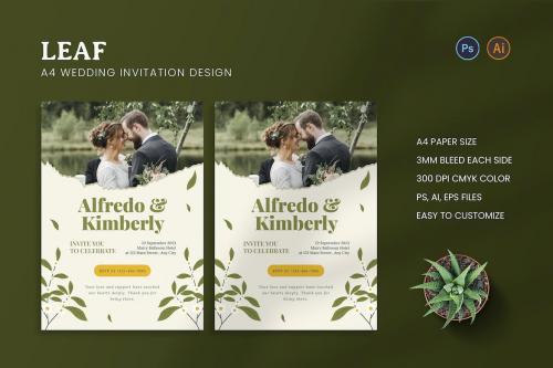 Leaf Wedding Invitation