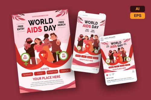 World Aids Day Flyer Ai & EPS Template